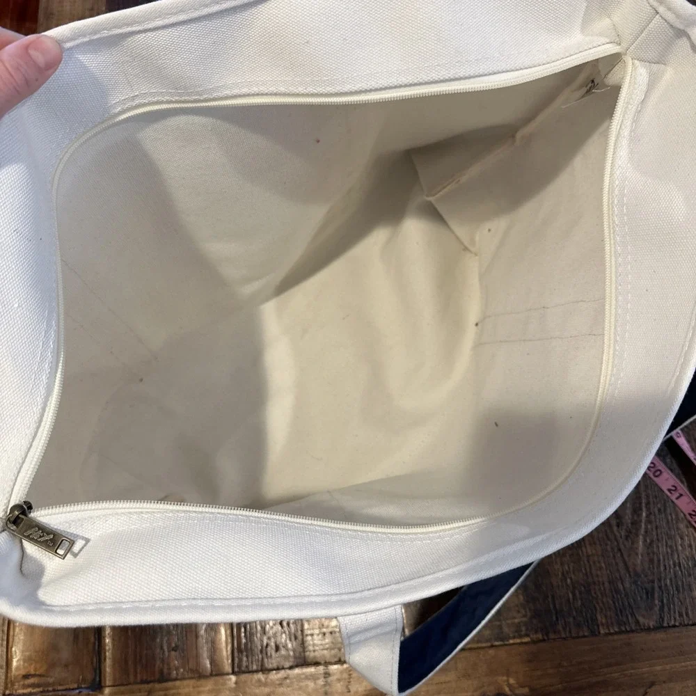 Lucky Brand large Sturdy Canvas Shoulder Tote Bag Zip‎ Close